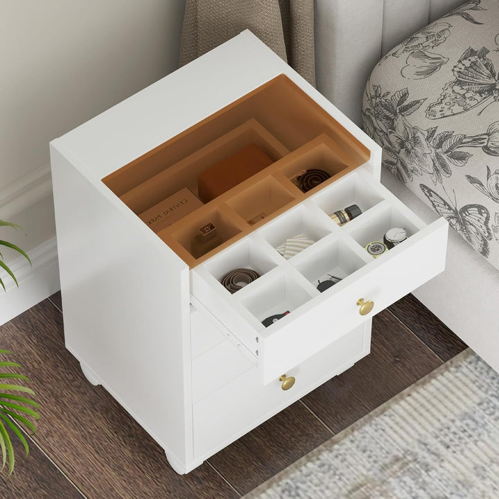 JanlyHome Rollcontainer mit 4 Schubladen, Mobiler Aktenschrank mit Rädern, Druckerständer, Aktenschr