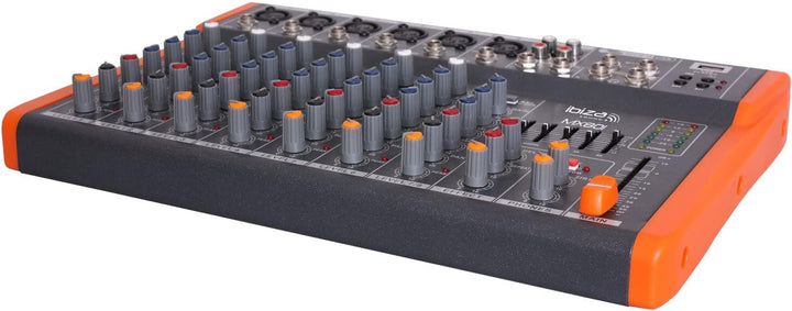 Ibiza - MX801 - Komplettes semiprofessionelles 6-Kanal-Mischpult (5-Band-Equalizer) mit MONO-, Mikro