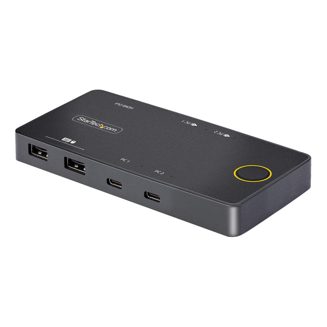 StarTech.com 2-Port USB-C KVM-Switch, EIN 4K 60Hz HDMI Monitor, 100W Power Delivery Pass-Through für