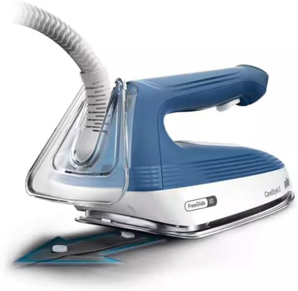 Braun CareStyle 3 – Kompaktes Dampfbügeleisen mit 7 Bar Boiler, Eco iCare-Technologie, FreeGlide 3D-
