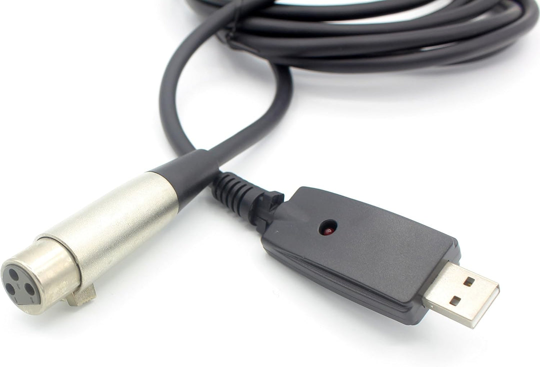 USB zu XLR Mikrofonkabel - 3 Pin Mic Link Converter Kabel Studio Audio Kabel Anschluss Cords Adapter