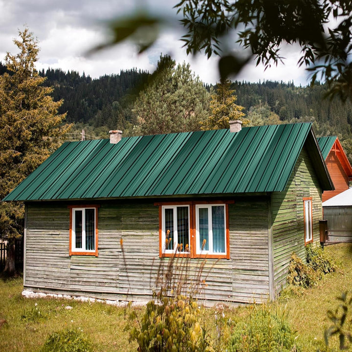 12x Trapezblech Dachplatten 115x45CM, Grün Verzinkter Stahl 0,25mm Profilblech für Dächer Carports G