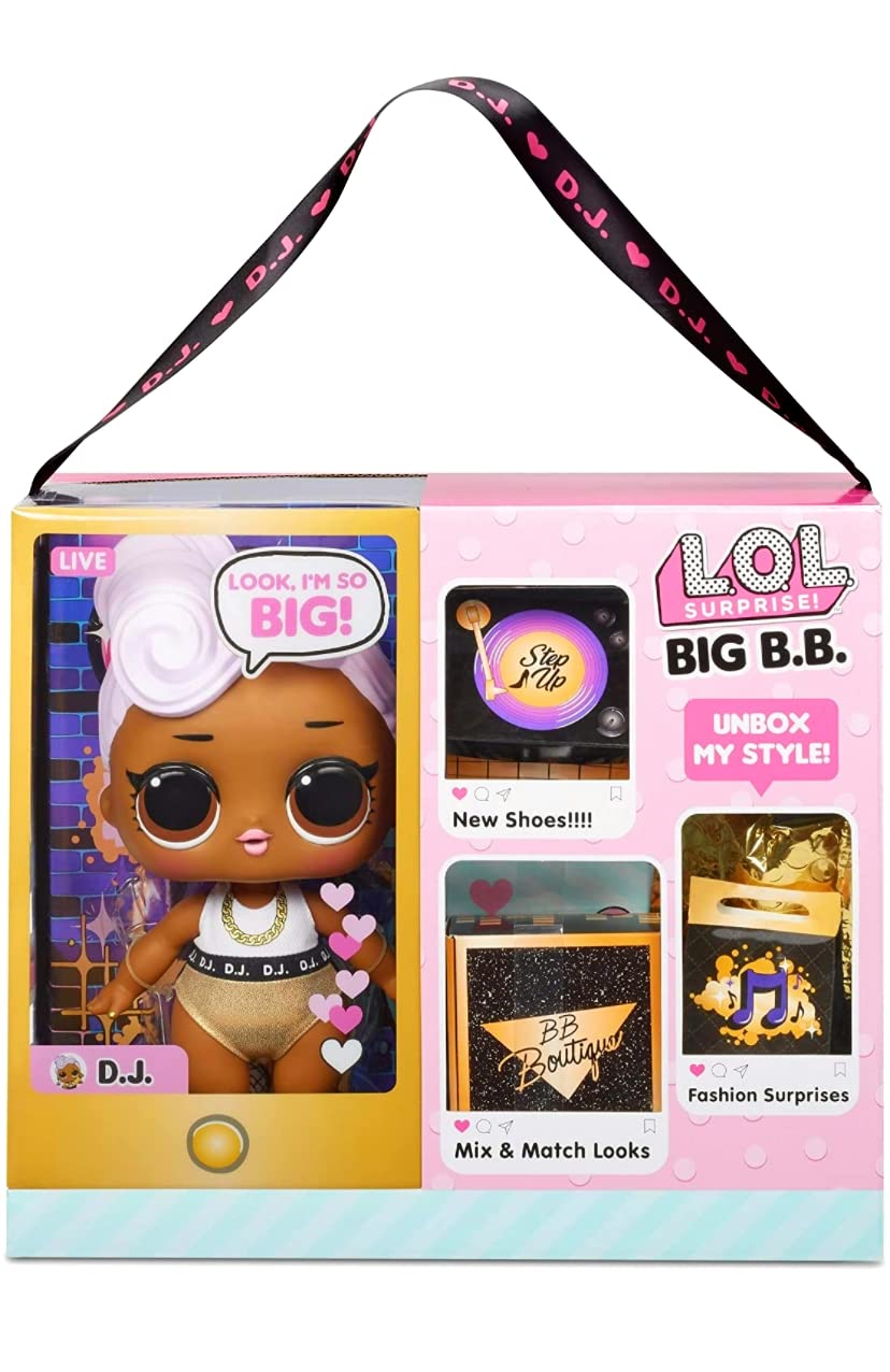 L.O.L. Surprise! 573067EUC LOL Surprise B.B. (Big Baby) D.J. - 27,9 cm grosse Puppe, UNbox Fashions,