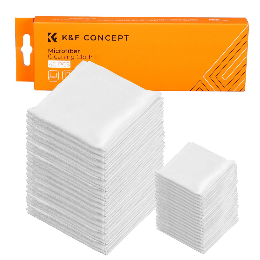 K&F Concept Mikrofaser Reinigungstuch,Reinigungstücher Set für Kamera,Objektiv,Filter,Brille,Display