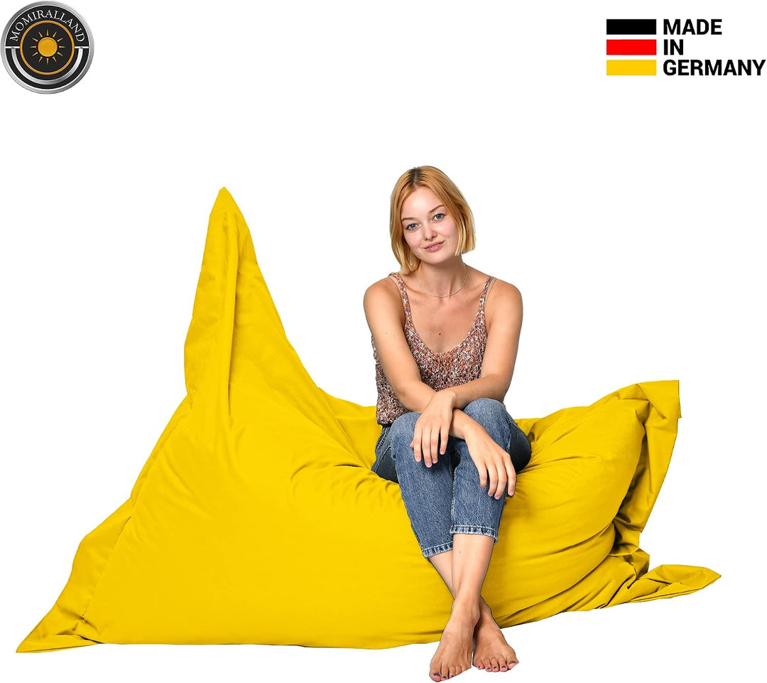 Momiralland Rechteckig Sitzsack - Indoor &amp; Outdoor - 2 in 1 Funktion - für Relax- Momente – Riesen S