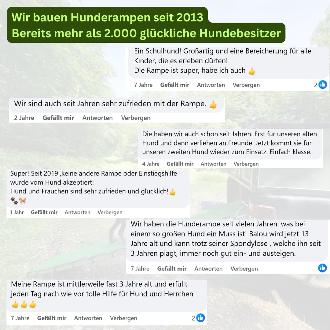 Extra Lange Hunderampe – 2,6 m Teleskop-Rampe aus Aluminium – Gelenkschonender Einstieg für grosse H