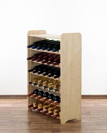 PROREGAL Weinregal PINOTWINE C | HxBxT 87,2x63,2x26,5cm | 36 Flaschen | Massives Kiefernholz | Natur