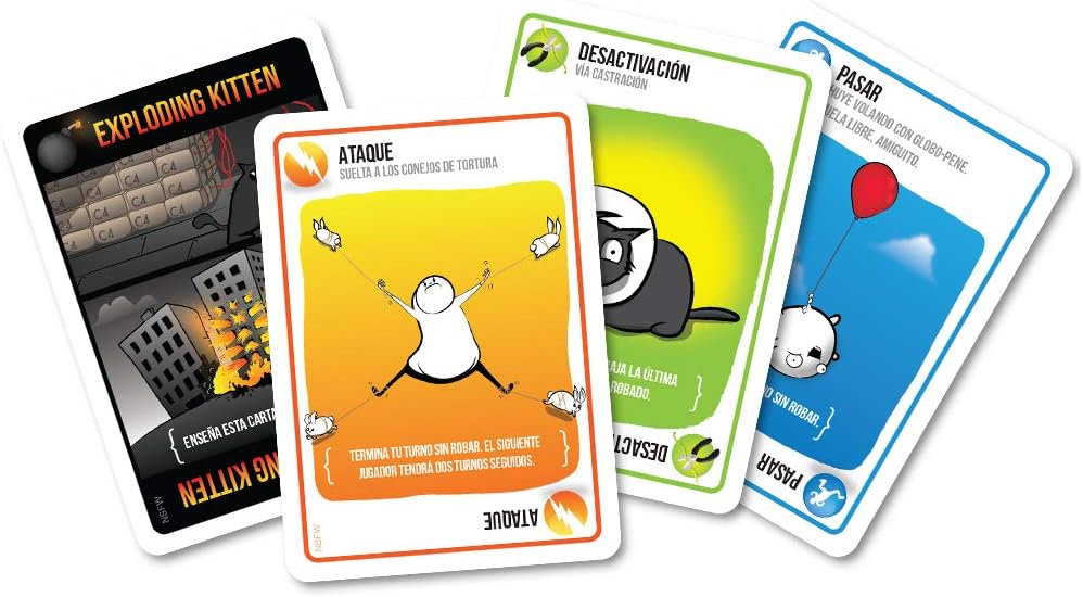 Asmodee Exploding Kittens Explodierende Kätzchen, NSFW, Spanisch, ab 18, Spanisch
