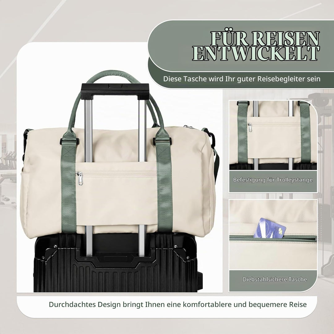 Sport Duffel Bag Damen Herren Sporttasche mit Schuhfach &amp; Nassfach Reisetasche Handgepäck Tasche Spo