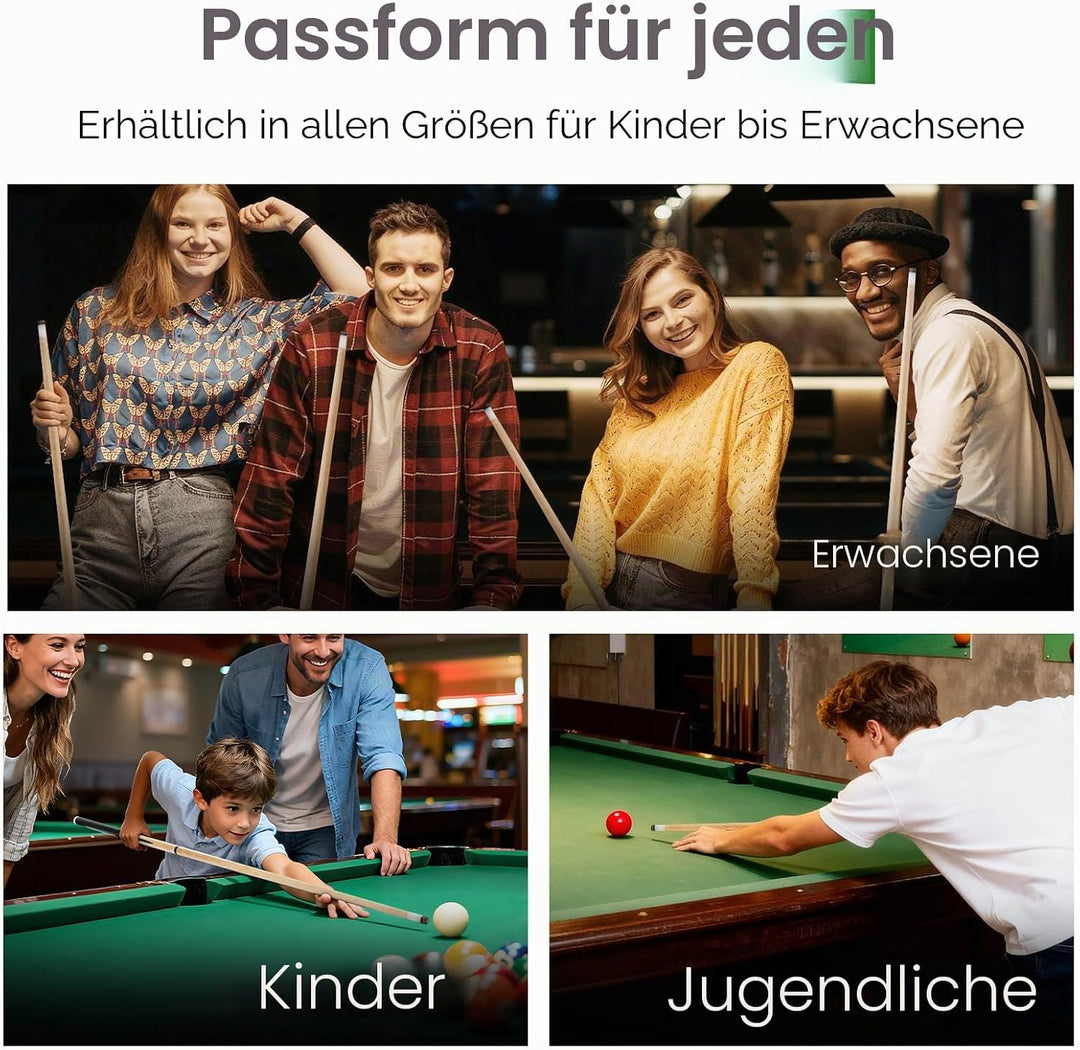 Billard-Queue-Stick-Set, 91,4 cm, 106,7 cm, 121,9 cm, 57/147,3 cm, 2/4 Stück, Tisch-Pool-Stick für A