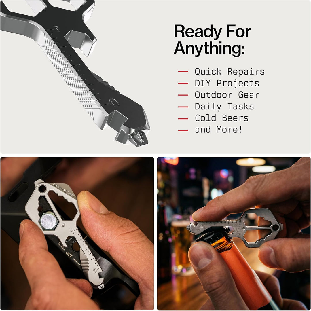 KeySmart Multitool Pro – 18-in-1 Multifunktions-Schlüsselwerkzeug, kompaktes Taschen-Multitool als S
