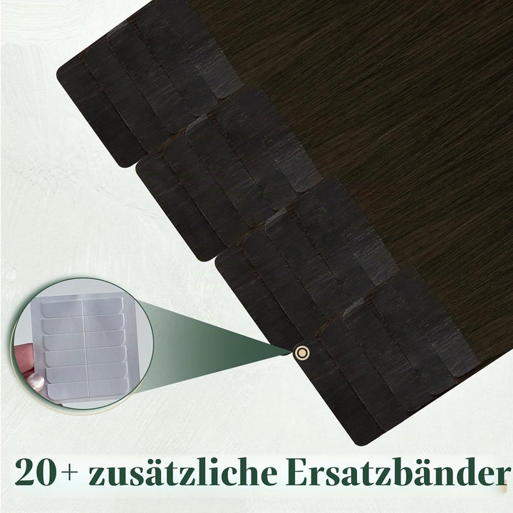 Ugeat Invisible Tape in Extensions Echthaar Schokobraun Echthaar Extensions Tape Haarverlängerung Ec