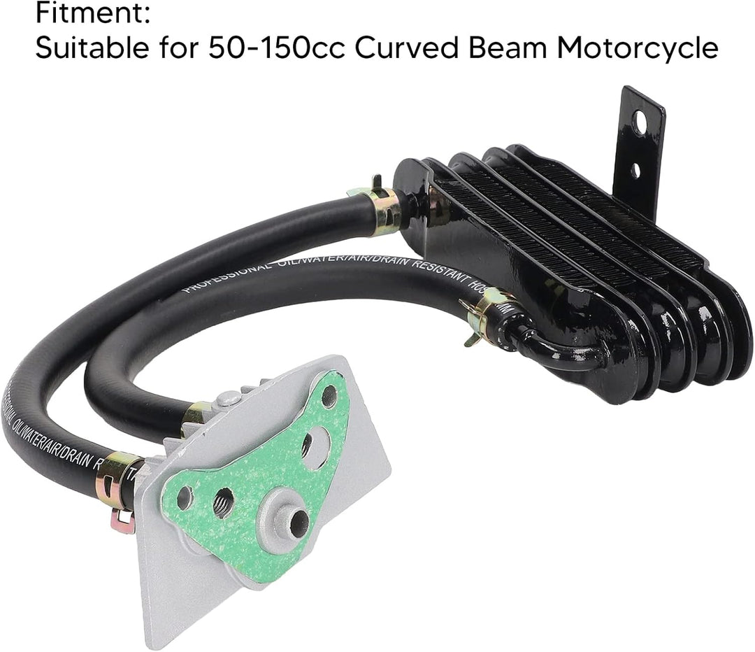 Getriebeölkühler, Motorrad Ölkühler Metall-Motorgetriebekühler, der Schnell Abkühlt Für 50‑150 Cc Cu