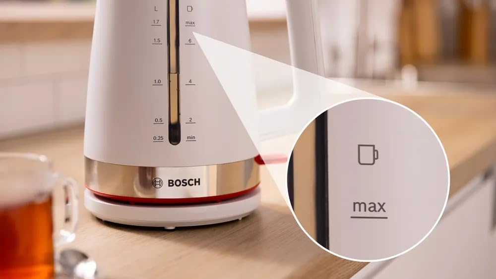 Bosch 1,7 l 2400 W Weiss Kunststoff Wasserstandsanzeige Drahtlos Kalkfilter