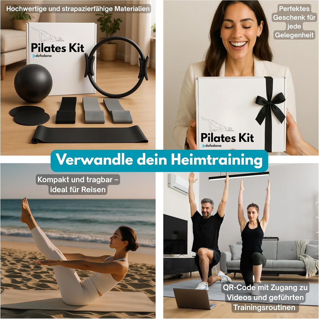 Pilates Set, Pilates Ball, Gymnastikband, Theraband, Terrabänder, Widerstandsbänder, Fitnessbänder -