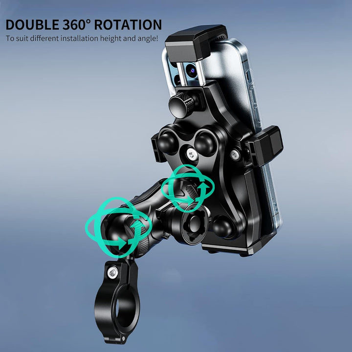 iMESTOU Anti-Vibrations Motorrad Handyhalterung, 2,5 cm Kugel Lenker Handyhalterung, Perfekt für Hoc