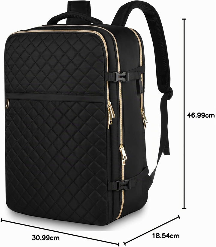 Reiserucksack, Rucksack Handgepäck Flugzeug, Ryanair Handgepäck 46x31x20, mit 17.3 Zoll Laptopfach u