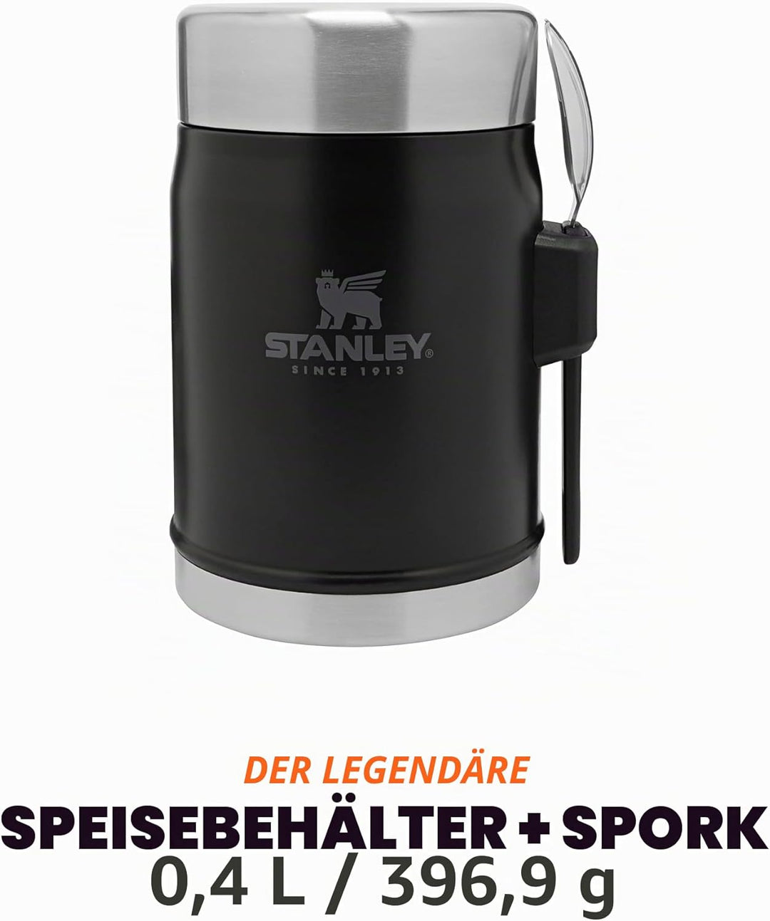 STANLEY Classic Legendary Thermobehälter Für Essen Mit Göffel 400 ml - Hält 7 Stunden Heiss Oder Kal