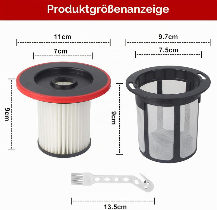 2 Stück Filter für Bosch Unlimited 6 Series mit Filterhalter und Bürste Staubsauger Zubehör Ersatzte