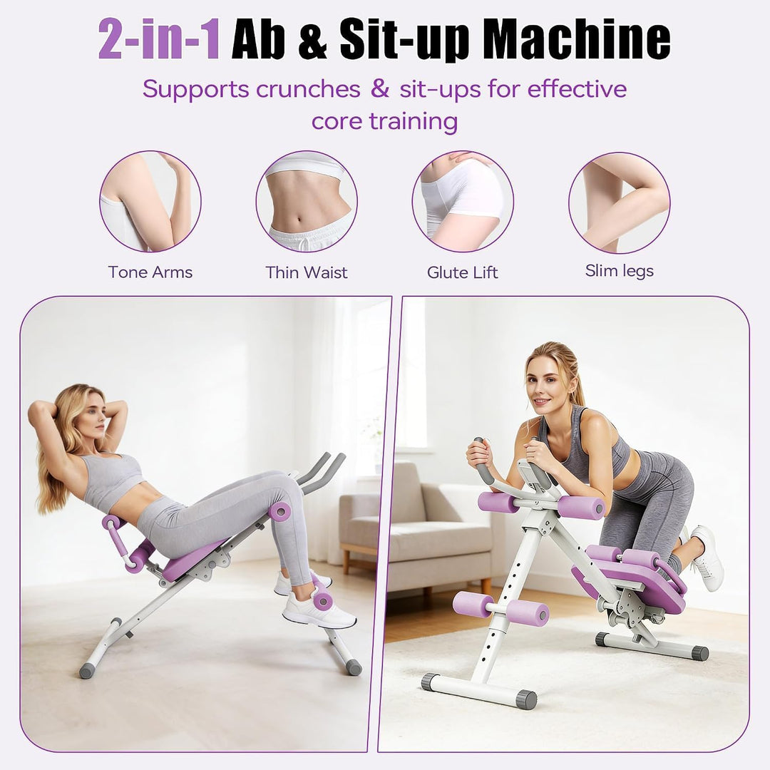 Bauchtrainer Bauchmuskeltrainer für Zuhause, Multifunktionale Verstellbarer Trainingsgerät für Ganzk