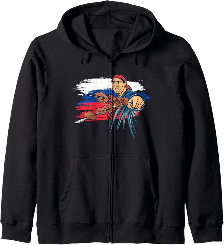 Russische Flagge für Russen und Russlanddeutsche Kapuzenjacke