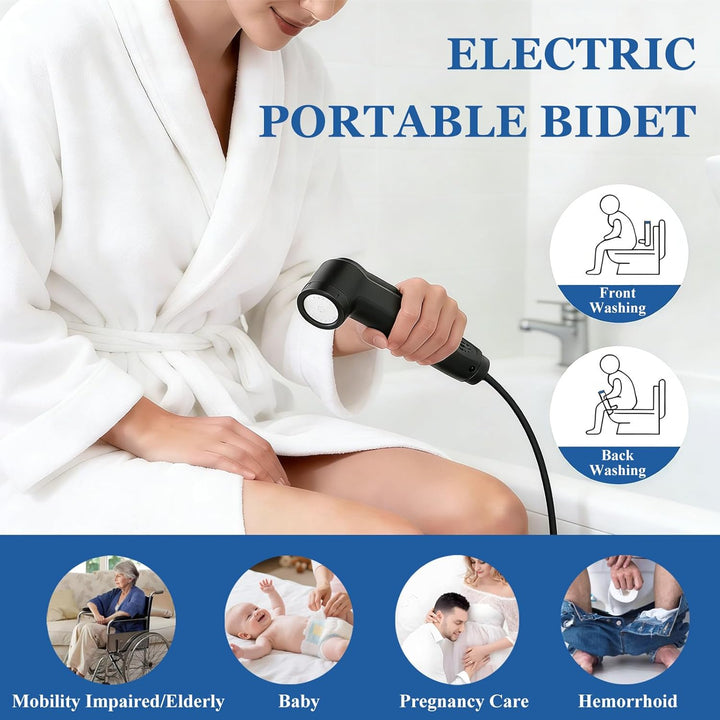 Po Dusche Elektrische Mit 2,5L Peri Bottle,Portable Bidet Tragbare für Frau Damen Herren Kinder,Dusc