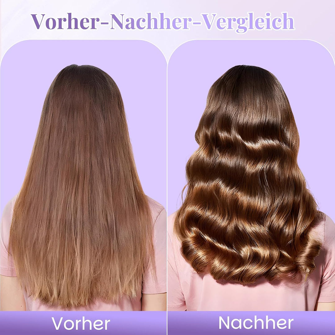 32mm Welleneisen Lockenstab für Haare,Lockenstab Grosse Locken mit 9 Temperaturen LED-Anzeige,Beach