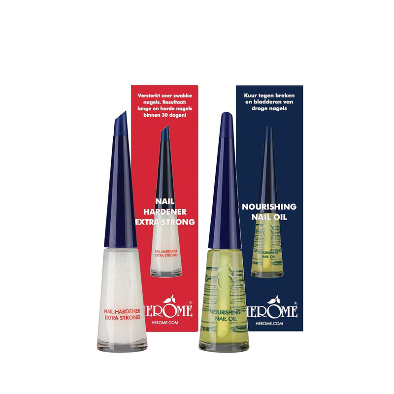 Herome Combi-Pack Nagelhärter Extra Stark & Pflegendes Nagelöl (Nail Hardener Extra Strong & Nourish