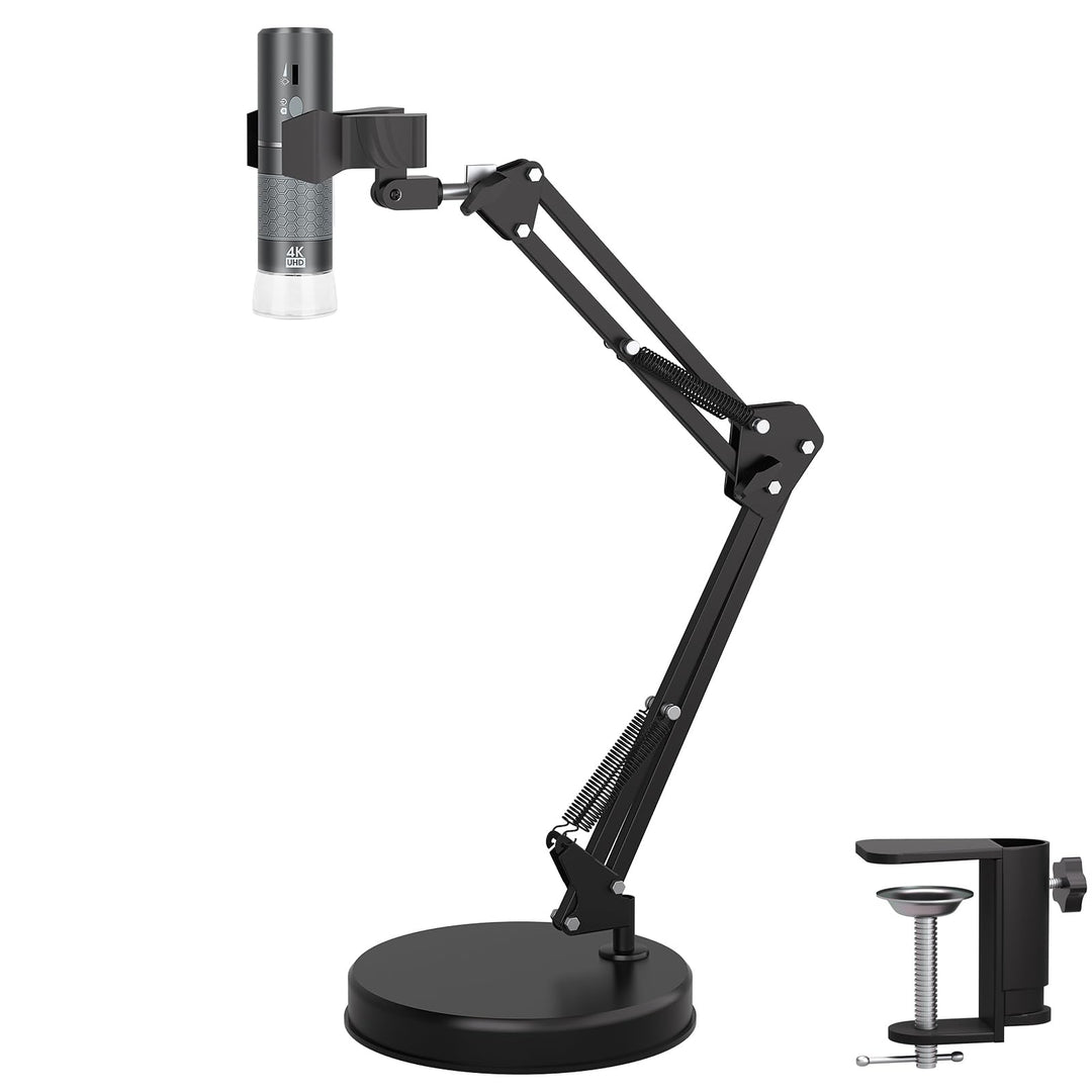 Ninyoon 4K WiFi Mikroskop mit Max 55cm Höhe Stand & Tischklemme, 50-1000X USB Digital Mikroskop 3840
