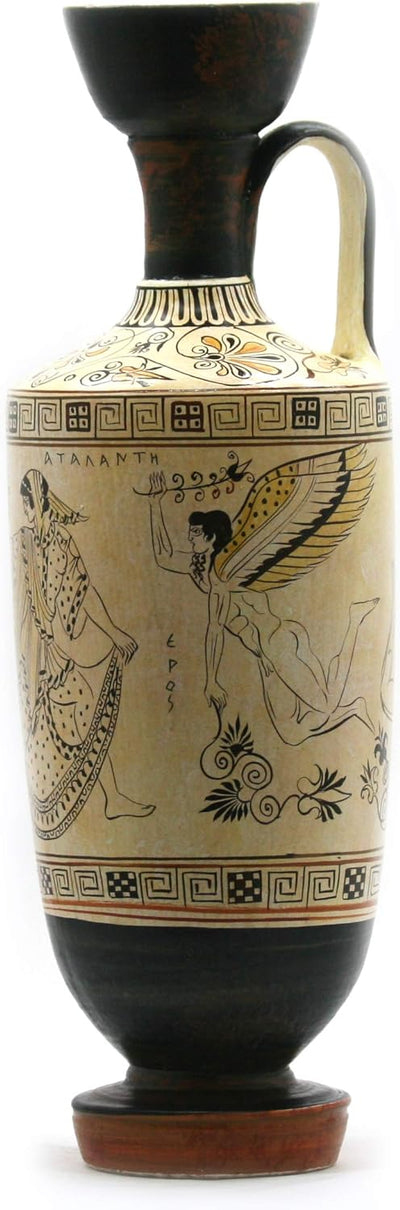 Atalanta Lekythos EROS Vase, Götter der Liebe, antike, griechische Keramik, Kopie