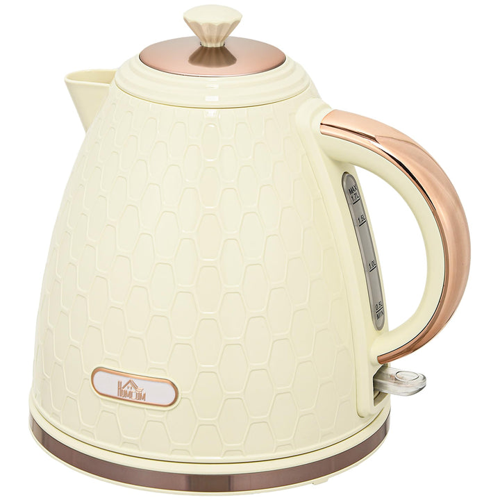 HOMCOM Wasserkocher 1,7 Liter 360° Basis Kalkfilter, Trockengehschutz Abschaltautomatik BPA-Frei 220