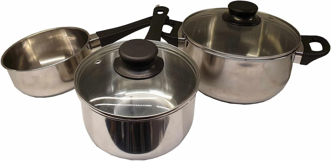 Ikea 5-Tlg. Kochtopfset "Annons" NEU mit Glasdeckel Induktion Edelstahl 1, 1