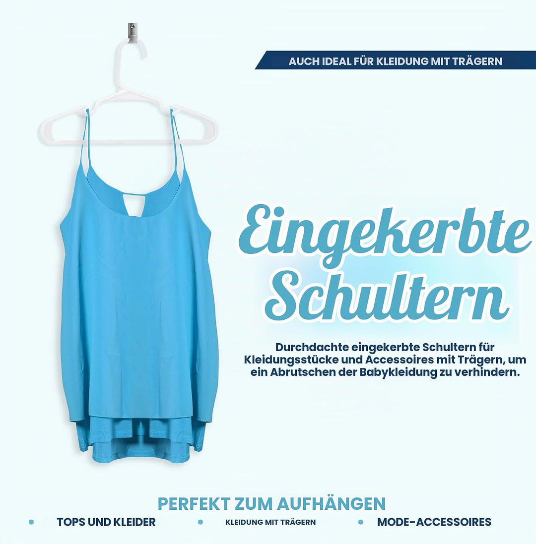 Utopia Home Kinderkleiderbügel aus Kunststoff-Babykleiderbügel für Kinderzimmer und Kleiderschrank-H