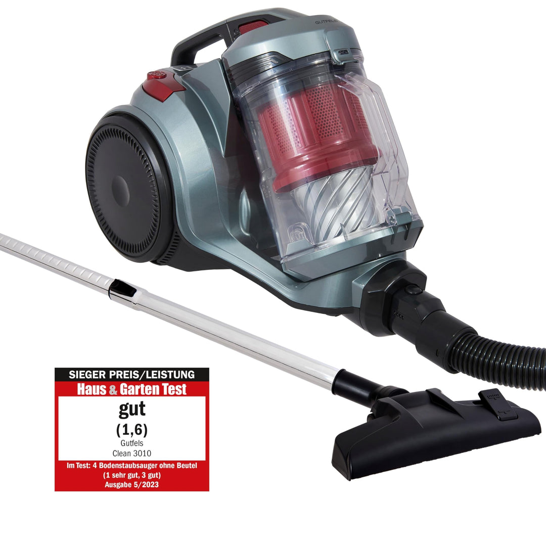 Multi Zyklon Staubsauger CLEAN 3010 | Staubsauger beutellos | Parkettdüse | Turbodüse | 3 L Staubbeh