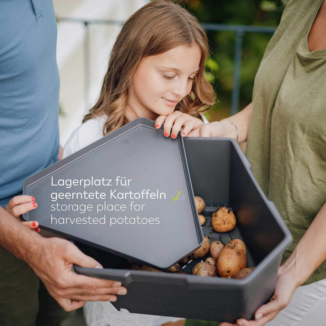 GUSTA GARDEN Paul Potato Starter Kartoffelturm - stapelbar - Hochbeet/Pflanzgefäss/Blumentopf für Ba