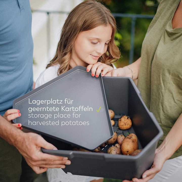 GUSTA GARDEN Paul Potato Starter Kartoffelturm - stapelbar - Hochbeet/Pflanzgefäss/Blumentopf für Ba