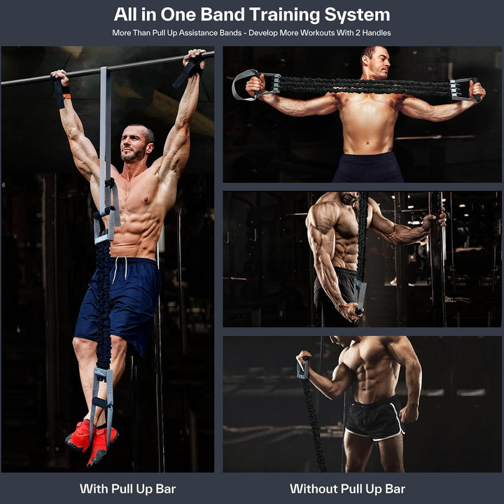 Klimmzugbänder - Sportneer Verstellbare Widerstandsbänder für Klimmzughilfe mit Anti-Rutsch-Verschlu