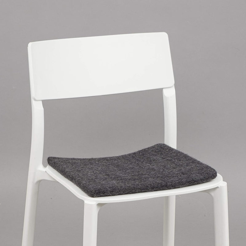 myfelt Flache Filz Sitzauflage, Filz Stuhlauflage - Hugo - quadratisch, 36x36 cm, Anthrazit Anthrazi