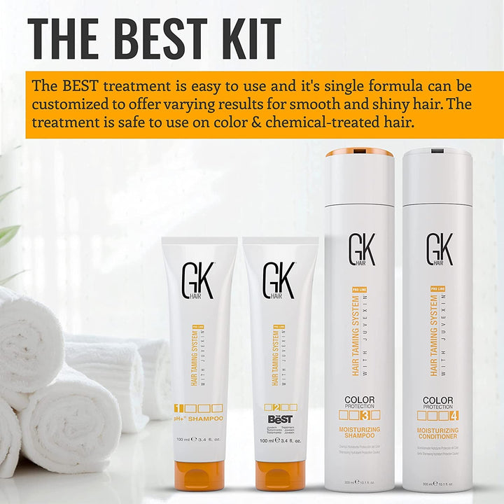 GK HAIR Global Keratin The Best Consumer Box Kit (300ml/10.1 Fl Oz) Keratin-Haarglättungsbehandlung