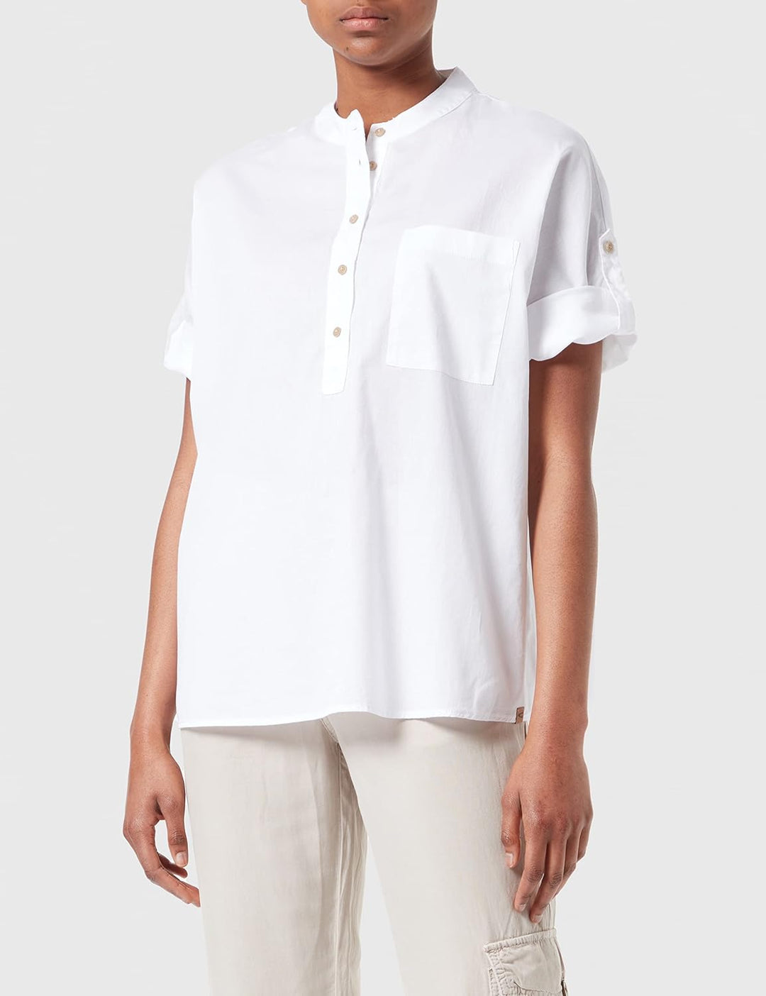 Camel Active Womenswear Damen Bluse 309821/7s65 S Broken White, S Broken White