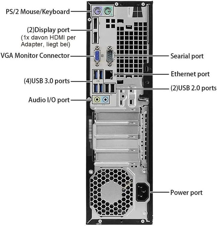 HP ProDesk 600 G2 Intel i7 6700 8-Thread 4 GHz Business Office Multimedia Computer mit 3 Jahren Gara