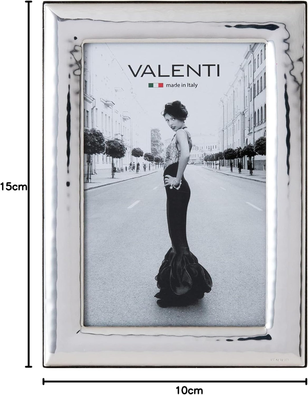 Valenti&Co. - Bilderrahmen - Silber in gehämmerter Optik - glänzend Hochzeit, zum Geburtstag von Fre