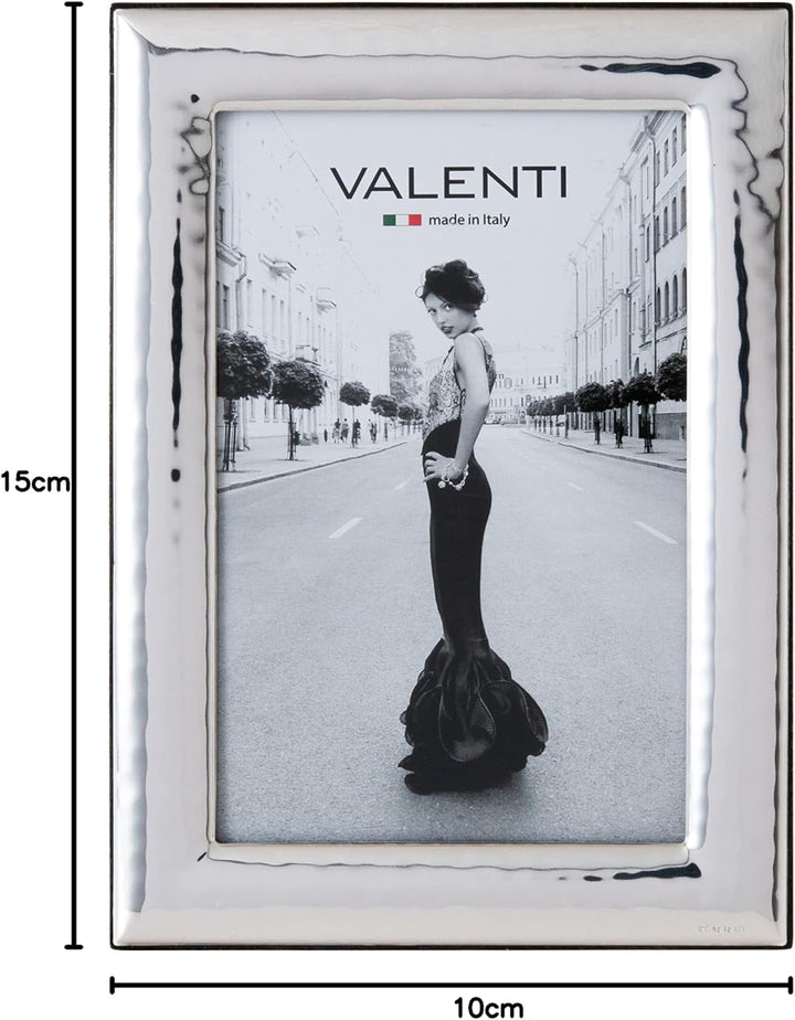Valenti&Co. - Bilderrahmen - Silber in gehämmerter Optik - glänzend Hochzeit, zum Geburtstag von Fre