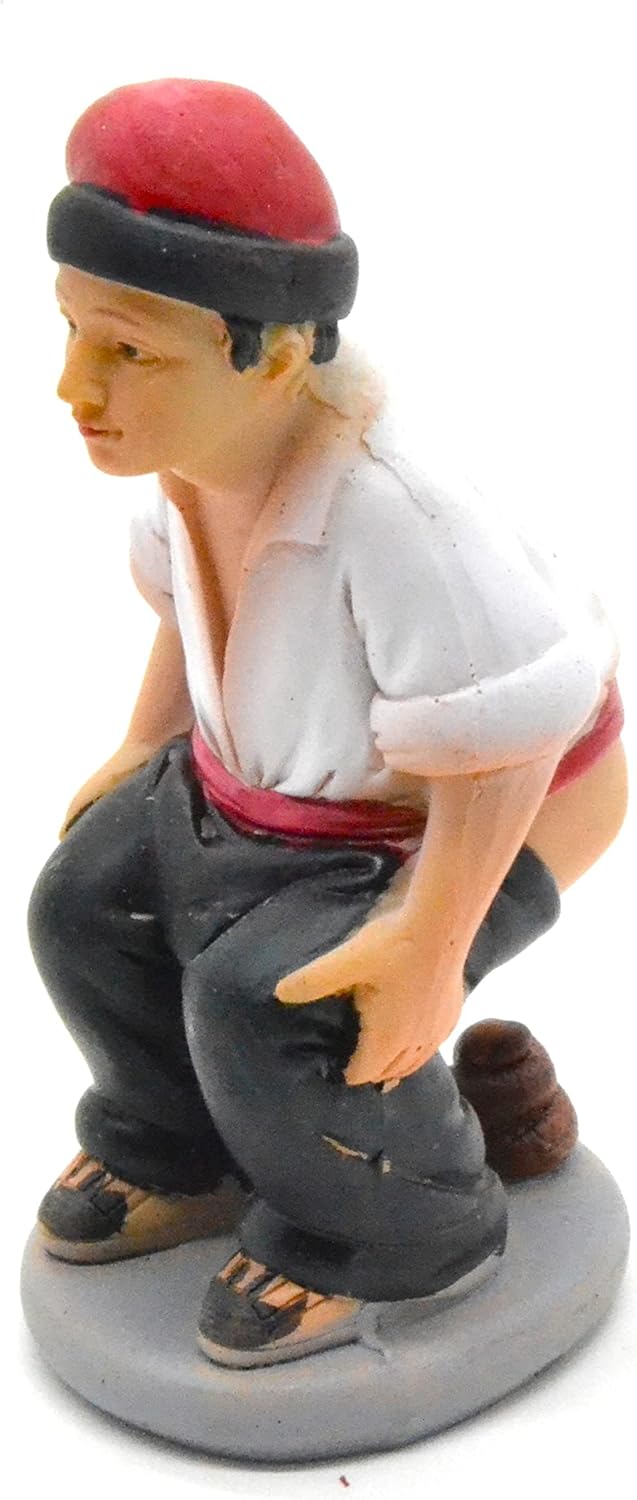 Figur der versteckten Krippen, 11 cm. Finden Sie die Weihnachtsfigur. Der Mann, der jagt. Figur. Wei