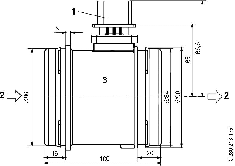 Bosch 0280218175 - Luftmassenmesser