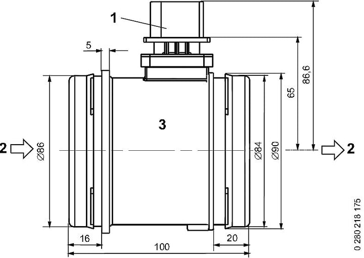 Bosch 0280218175 - Luftmassenmesser