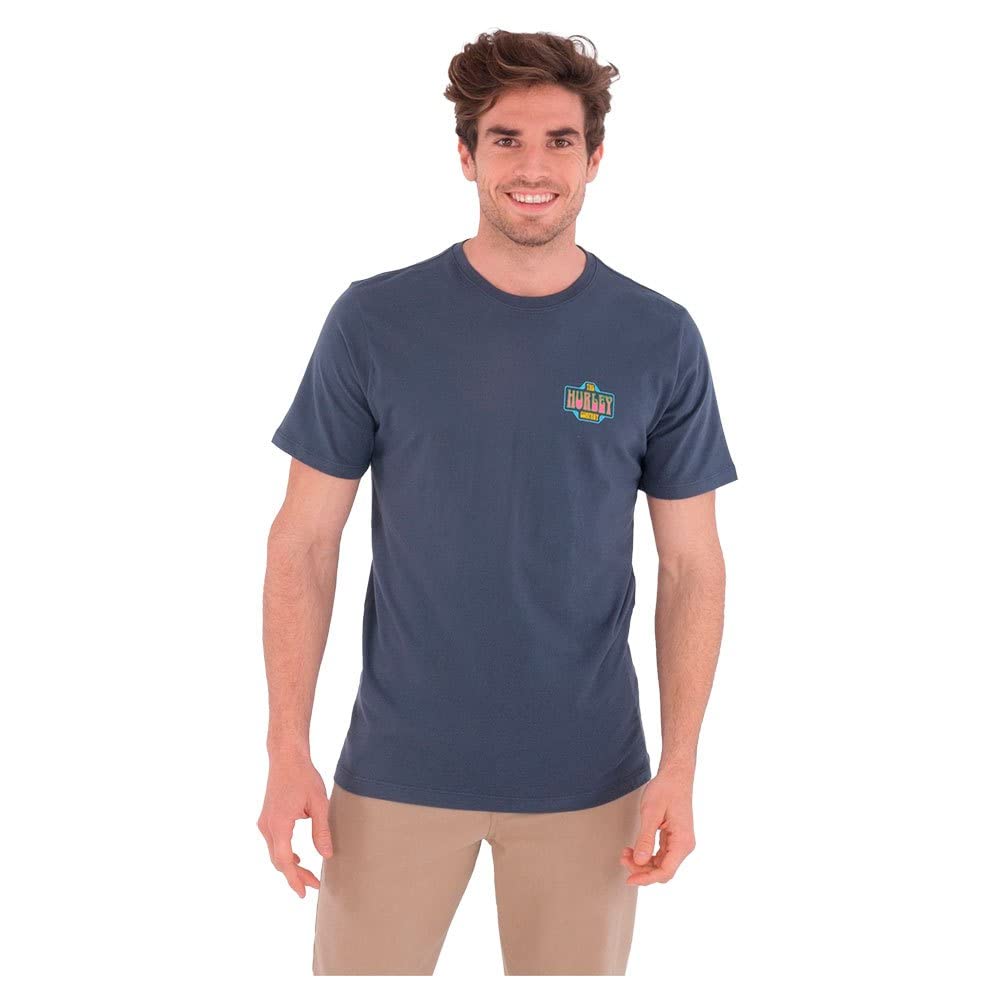 Hurley Herren Evd Wash Reflection Tee Ss T-Shirt S Monsoon Blau, S Monsoon Blau