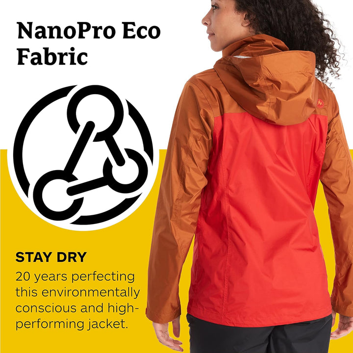 Marmot Damen Wm's PreCip Eco Jacket, Wasserdichte Regenjacke, winddichter Regenmantel, atmungsaktive