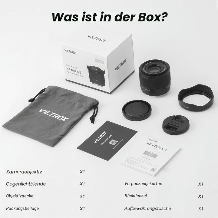 VILTROX 40mm F2.5 Full-Frame STM Autofokus Objektive für Nikon Z Mount Kamera Objektive Camera Lense