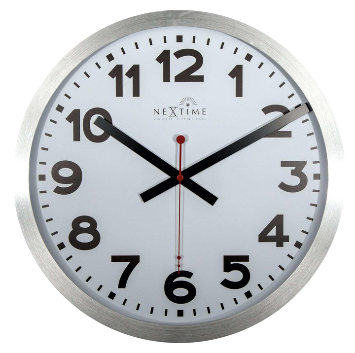 NeXtime Funkuhr Wanduhr Bahnhofsuhr "STATION - RCC", sehr leise, rund, ø 35 cm